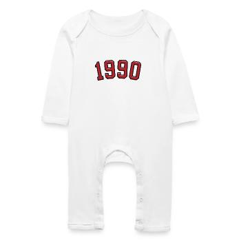 Année de naissance sport 1990 - Grenouillère bio Bébé - blanc - Devant