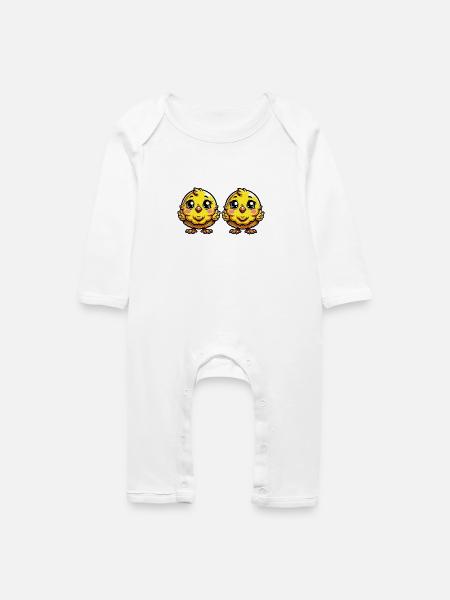 Kücken - Baby Bio Strampler - Weiß