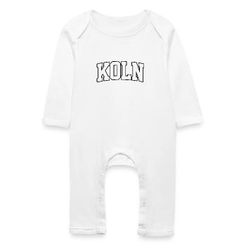 Köln Logo: Kollegiales Design im deutschen Stil - Baby Bio Strampler - Weiß - Vorne