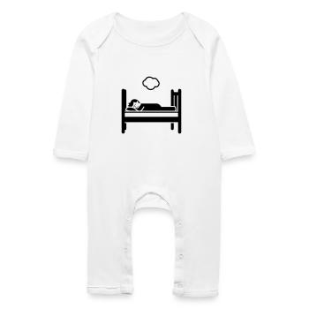 Schlafen Bett - Baby Bio Strampler - Weiß - Vorne