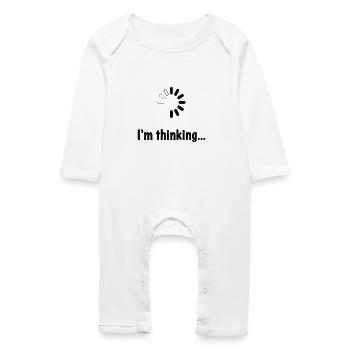 I'm thinking. - Baby Organic Romper - white - Front