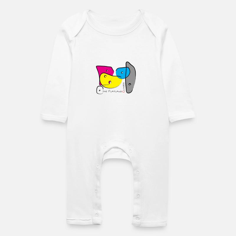 Bouldergriffe Farbe 3 - Baby Bio Strampler - Weiß
