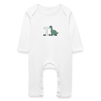 Lettre T - Grenouillère bio Bébé - blanc - Devant
