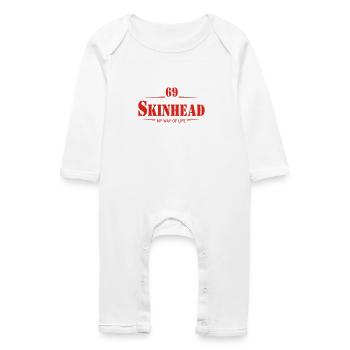 Working Class Skinhead Oi! Antiracist Bootboys My - Baby Organic Romper - white - Front