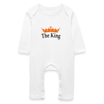 The King - Baby Organic Romper - white - Front