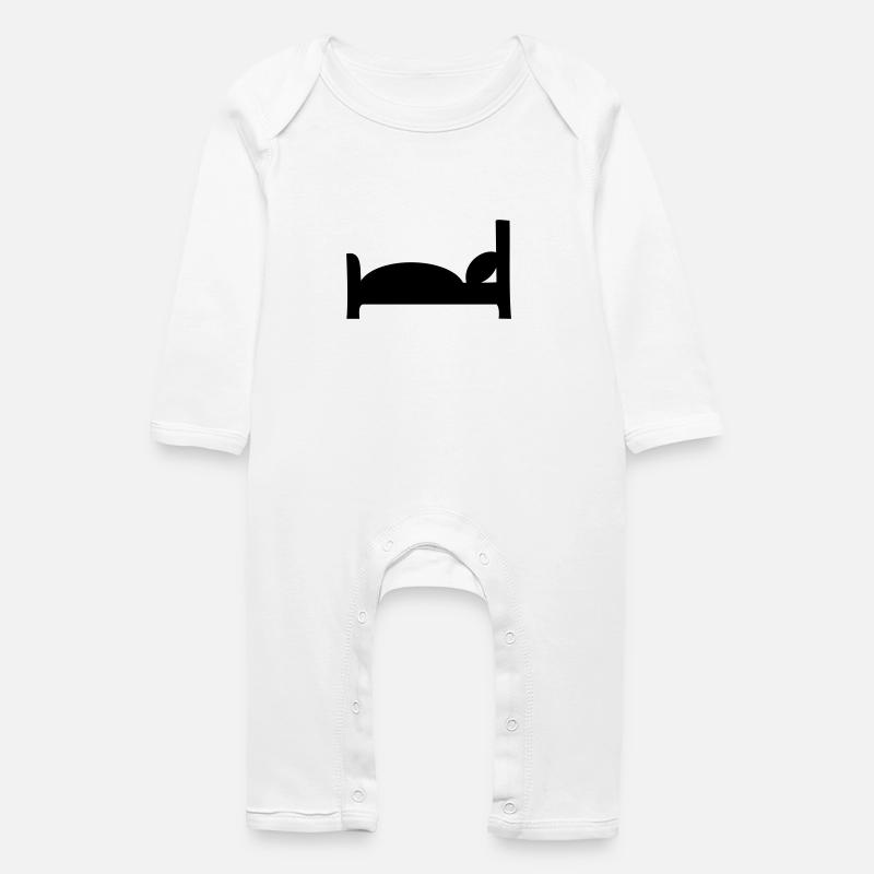 Bett - Baby Bio Strampler - Weiß