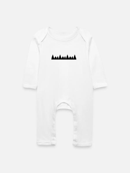 Bäume - Baby Bio Strampler - Weiß