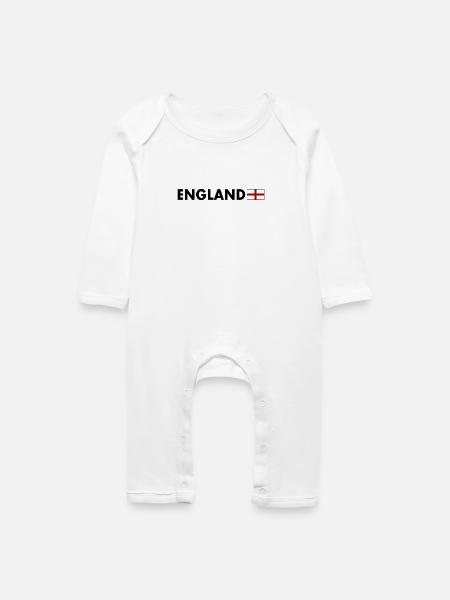 England - Baby Bio Strampler - Weiß
