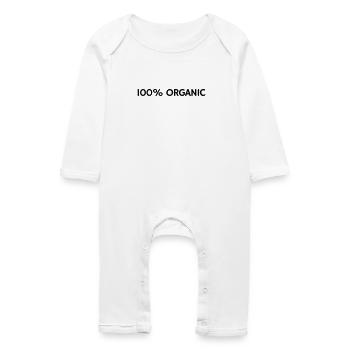 100% Organic - Baby Organic Romper - white - Front