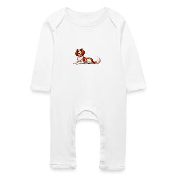 Brittany Spaniel 14 - Baby Organic Romper - white - Front