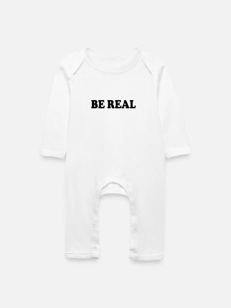 Be real - Baby Bio Strampler - Weiß