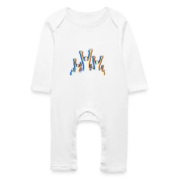 Glitch Party – Festival Style - Baby Bio Strampler - Weiß - Vorne