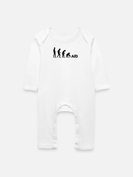 AfD Evolution - Baby Bio Strampler - Weiß