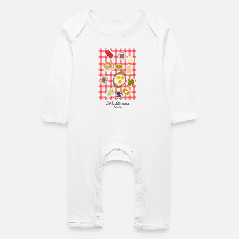 Turkish breakfast istanbul kahvalti - Baby Organic Romper - white