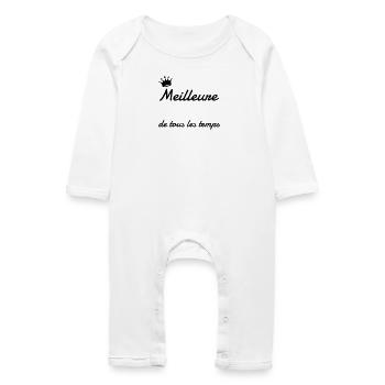 A Personnaliser / Custom / Customiser / Customize - Grenouillère bio Bébé - blanc - Devant