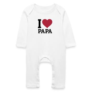 I love Papa - Baby Bio Strampler - Weiß - Vorne