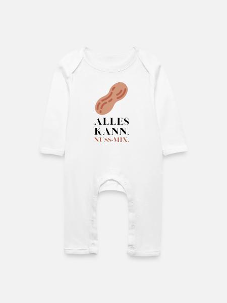 Alles kann Nuss Mix - Baby Bio Strampler - Weiß