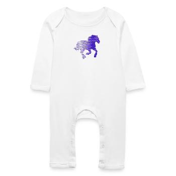 CHEVAL. POULAIN. JUMENT. ANIMAL. ANIMAUX. NATURE. - Grenouillère bio Bébé - blanc - Devant
