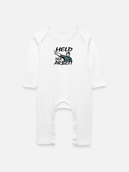 Held der Arbeit Arbeiter - Baby Bio Strampler - Weiß