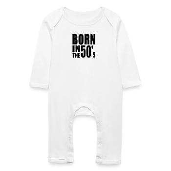 Né dans les années 50 - Grenouillère bio Bébé - blanc - Devant