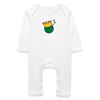Peas king sleep - Baby Organic Romper - white - Front