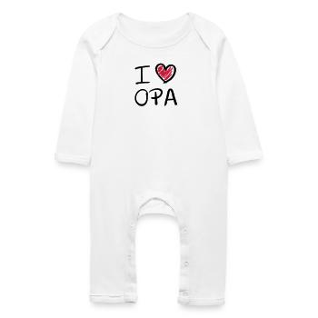 i Love Opa - Baby Bio Strampler - Weiß - Vorne