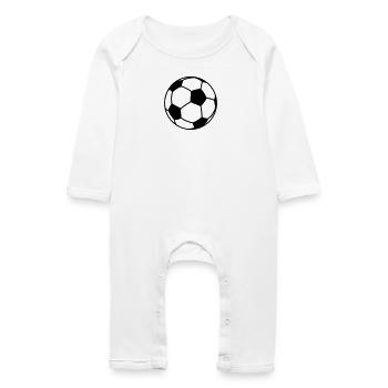 football / ball 1c - Grenouillère bio Bébé - blanc - Devant