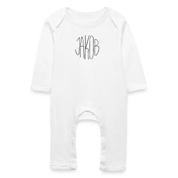 Jacob - Grenouillère bio Bébé - blanc - Devant