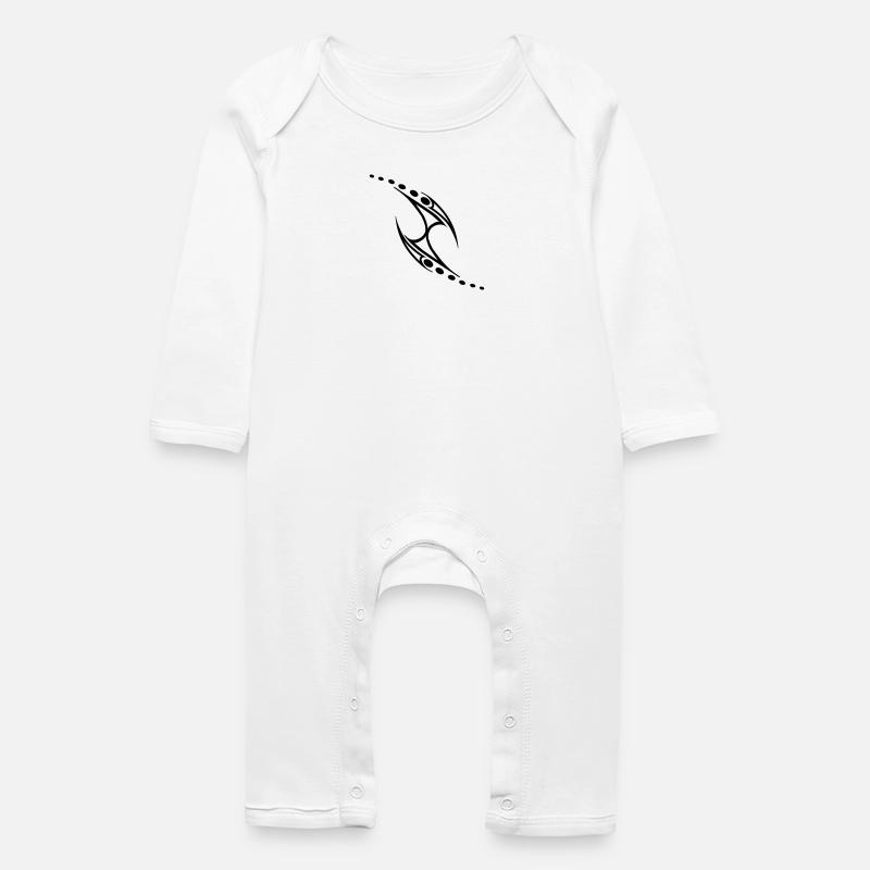 tribal - Baby Bio Strampler - Weiß