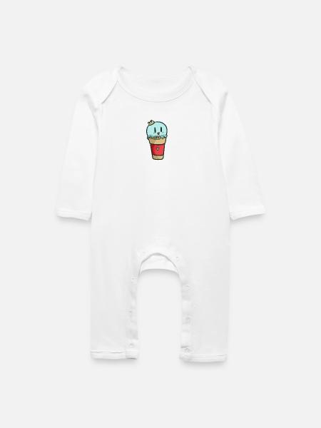 Prinz Prinzessin Eis Kindershirt kidscontest - Baby Bio Strampler - Weiß