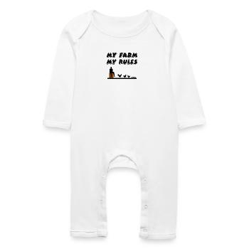 Ferme - Grenouillère bio Bébé - blanc - Devant