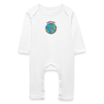 Jour de la Terre Paix - Grenouillère bio Bébé - blanc - Devant