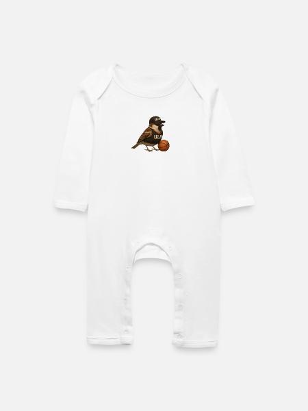 Ulmer Spatzen Basketball - Baby Bio Strampler - Weiß