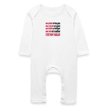 Mon parrain est beau - Baby Organic Romper - white - Front