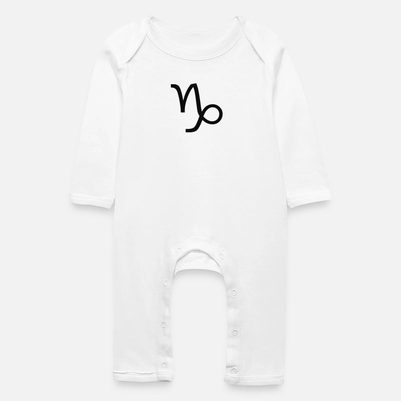 capricorn / steinbock - Baby Bio Strampler - Weiß
