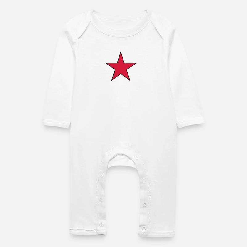 stern - Baby Bio Strampler - Weiß