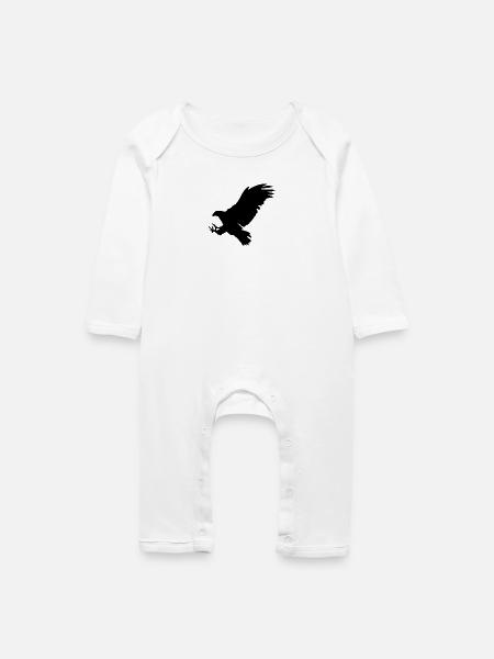 Adler - Baby Bio Strampler - Weiß