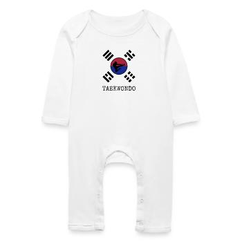 Taekwondo Taekwondoin Tae-Kwon-Do Tae Kwon Do - Baby Bio Strampler - Weiß - Vorne