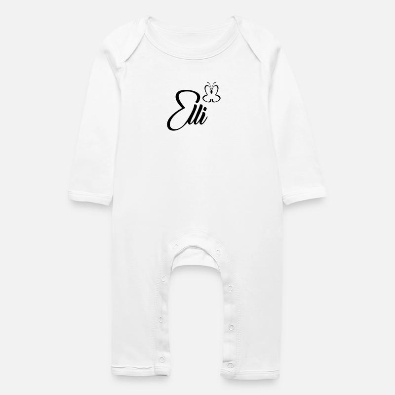 elli Schmetterling - Økologisk sparkedragt til baby - hvid