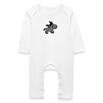 Esel - Baby Bio Strampler - Weiß - Vorne