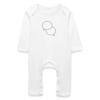 bubbles design - Baby Organic Romper - white - Front