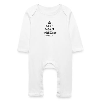 keep calm and let lorraine handle it - Baby Organic Romper - white - Front
