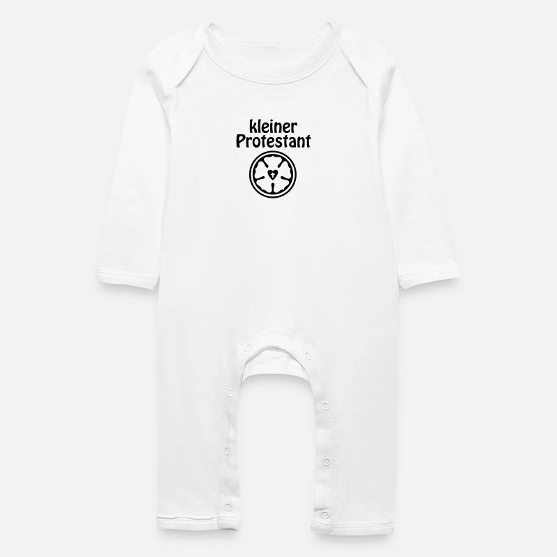 Small Protestant - Baby Organic Romper - white