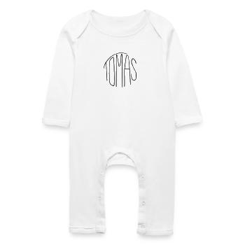 Tomas - Grenouillère bio Bébé - blanc - Devant