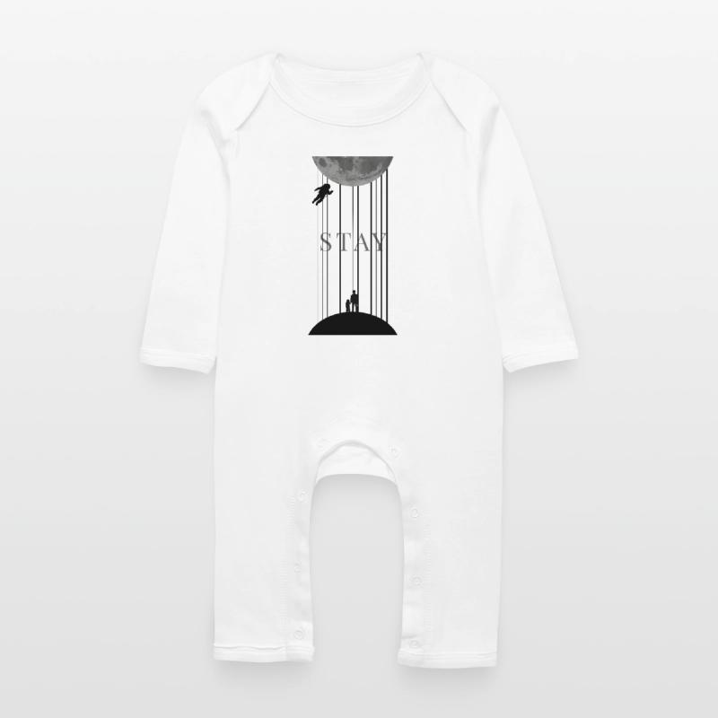 Space Interstellar with Morse Code Stay Baby Organic Romper