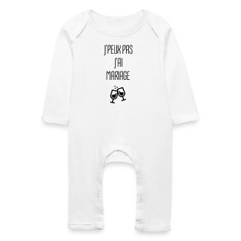 Mari Mariage Femme Marié Mariée Bague - Baby Organic Romper - white - Front