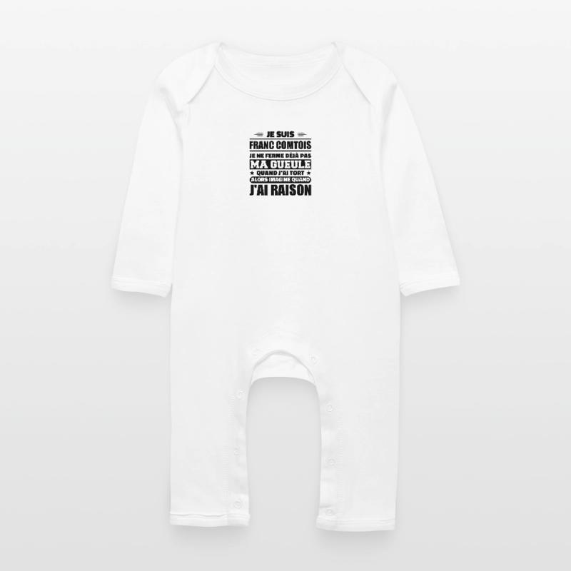 Franc comtois je ferme pas ma gueule franche comté Grenouillère bio Bébé