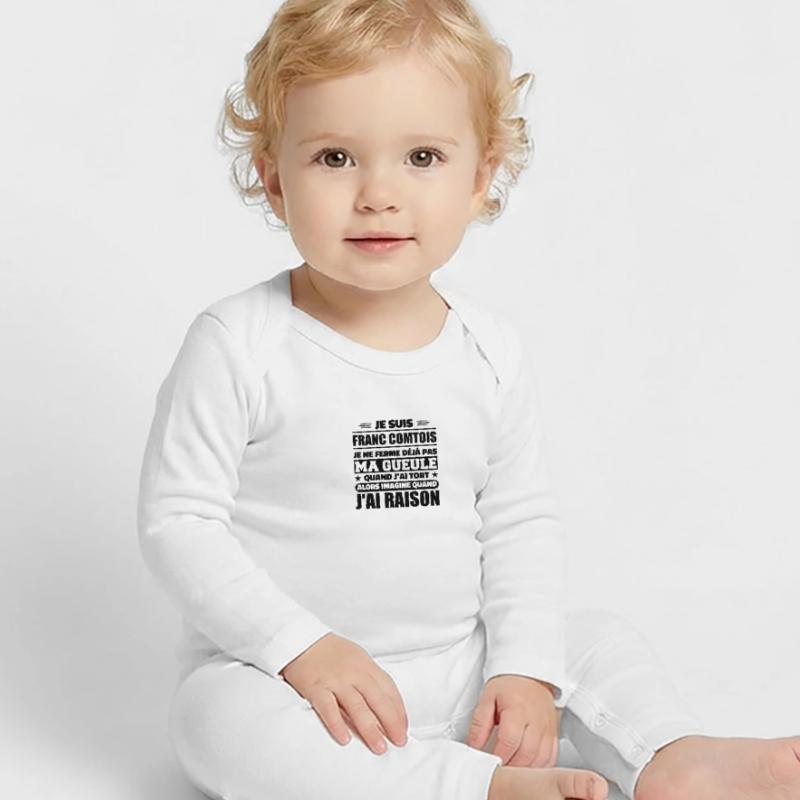 Franc comtois je ferme pas ma gueule franche comté Grenouillère bio Bébé