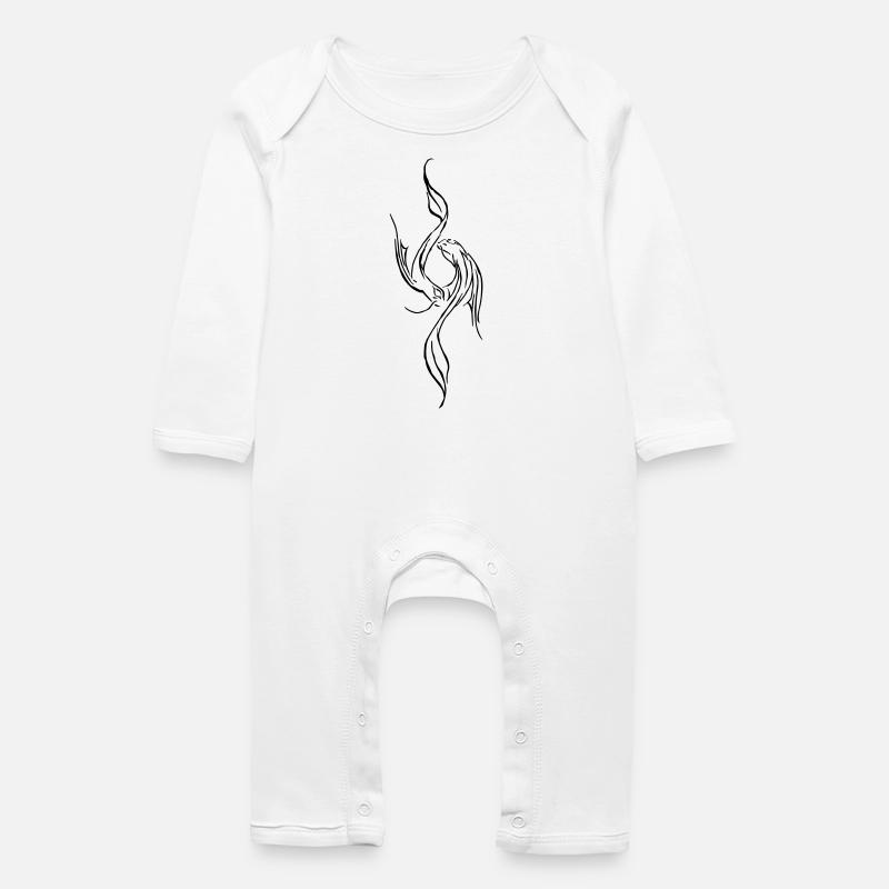 carpe zen - Grenouillère bio Bébé - blanc