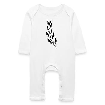 Magnolia branch - Baby Organic Romper - white - Front